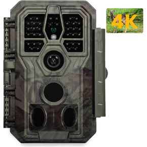 GardePro A50 Trail Camera, 4K 64MP, New-Gen Image Technology, Ultra-Low Light Sensitivity Sensor, Night Vision, Motion Activated