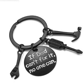 DAD Keychain, Father's Day Gift Hammer Key Chain from Kids to Father