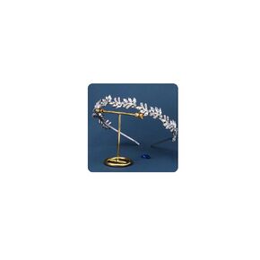 Xerling Silver Crystal Headband Rhinestones Hair Band Leaf Shape Metal Hair Jewelry Hair Accessories for Women Party Birthday (Type E Silver)