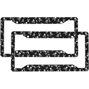 Cute Cherry License Plate Frames for Women Men, 2 Pack License Plate Covers Decorative Aluminum License Plate Holder Red Car Accessories