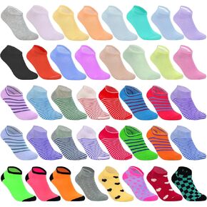 100 Pairs Womens Sample Socks Various Low Cut Ankle Socks Value Sock Bulk Pack for Women Teens Donations