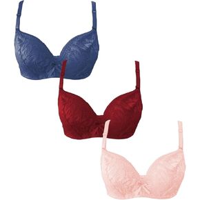 Women's Sexy Lace Bra Comfort Padded Bra Add 1 Cup Underwire Bra Lift Up Bras