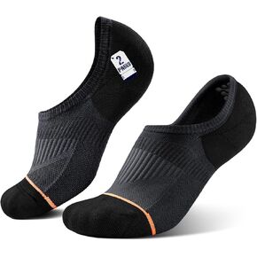Silver No Show Socks Men Women Anti-Odor&Blister Moisture Wicking Performance Athletic Running Compression Sock