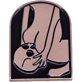 Rest in Booty Gravestone Headstone Tomstone Sit on Skull Face Skeleton Dead Burial Funeral RIP Funny Humor 1.1" Enamel Pin Badge