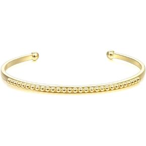 Rhodium Plated Gold Bangle Bracelet Stacking Bangle