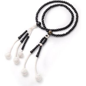 AKAZAWA CHOYO Juzu (Prayer Beads) with Hachiyo Renge Mark | Handcrafted for Soka Gakkai (SGI-USA) Members | Compact 10.2 Inches