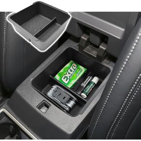 Center Console Organizer Tray Compatible with Mitsubishi Outlander 2022 2023 2024 Accessories, Insert Outlander Accessories Armrest Box Organizer Tray Divider Secondary Storage Box, Black