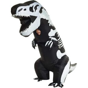 Morph Inflatable Skeleton Dinosaur Costume Adult, Blow Up Skeleton Dinosaur Costume, Trex Costume Dinosaur Blow Up Costume