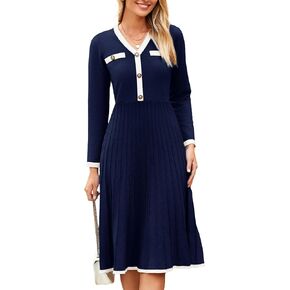 فستان سترة نسائي بأكمام طويلة من Simplee فساتين متوسطة الطول للعمل الرسمي in Kuwait