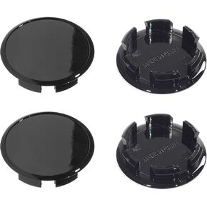 4Pcs 56.5mm(2.22inch) Push Through Center Caps Replacement Plug for EZ Lube Open End Plus Plug Center Caps, (Gloss Black OD 56.5mm, ID 47.4mm)