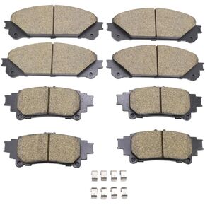 D1324 D1391 Front Rear Ceramic Disc Brake Pads Set Compatible With Sienna 2011-2019,Lexus RX350 2010-2015, Lexus RX450h 2010-2015, Highlander 2014-2019 8pcs
