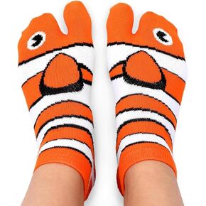 FISHY FEET Funny Novelty Socks, Perfect Stocking Stuffer, Halloween Socks, White Elephant Gift Idea - Unisex - Great Gift for Teenagers, Men or Women