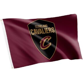 Desert Cactus Cleveland Cavaliers Flag NBA 100% Polyester Indoor Outdoor 3x5 feet National Basketball Association Team Flags (New Branding Flag A)
