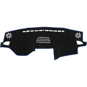 Car Dashboard Cover Mat Compatible for Subaru Legacy 2015-2019, Protective Polyester Black Blue Center Console Interior Trim Dash Board Mat