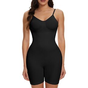 SHAPERIN Women Full Body Shapewear Bodysuit Tummy Control Seamless Backless Body Shaper Butt Lifter Thigh Slimmer