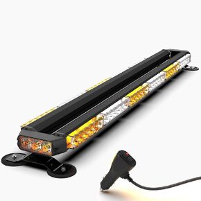 38 Inch Led Strobe Flashing Light Bar Amber White Emergency Warning Safety Lights for Trucks Construction Vehicles