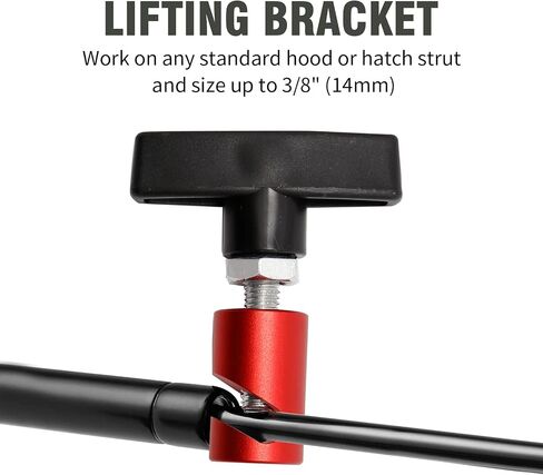 Red 0.55 Inch Car Hood Prop Struts Clamp Lift Support Clip for Car Rod Retaining Holder Tool 4 Pcs in Saudi Arabia
