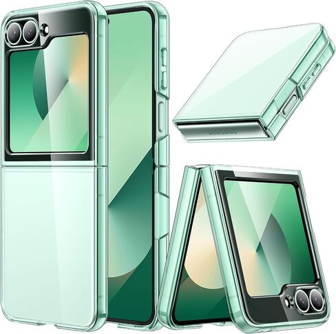 حافظة JETech لهاتف Samsung Galaxy Z Flip 6، هيكل صلب شفاف من البولي كربونات، غطاء هاتف واقٍ نحيف مضاد للخدش ومقاوم للصدمات (شفاف) in Saudi Arabia