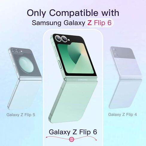 حافظة JETech لهاتف Samsung Galaxy Z Flip 6، هيكل صلب شفاف من البولي كربونات، غطاء هاتف واقٍ نحيف مضاد للخدش ومقاوم للصدمات (شفاف) in Saudi Arabia