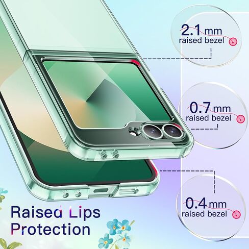 حافظة JETech لهاتف Samsung Galaxy Z Flip 6، هيكل صلب شفاف من البولي كربونات، غطاء هاتف واقٍ نحيف مضاد للخدش ومقاوم للصدمات (شفاف) in Saudi Arabia