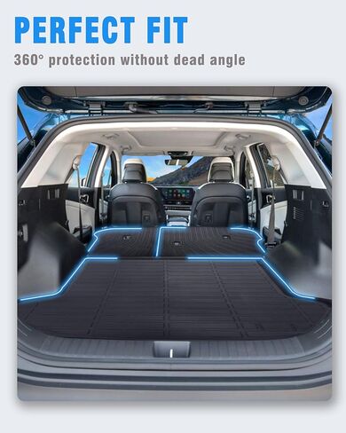بطانات البضائع مسند الظهر حصيرة لكيا سبورتاج الملحقات 2023-2024 مع هوك وحلقة الخلفي الجذع حصيرة المقعد الخلفي الغطاء الخلفي حامي جميع الأحوال الجوية المضادة للانزلاق انقسام الكلب بطانة 3 قطع in Kuwait