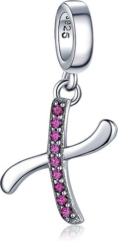 JewelryPalace Cubic Zirconia Initial A-Z Charm Fit Bracelet Dangle Letter Necklace 925 Sterling Silver in Saudi Arabia