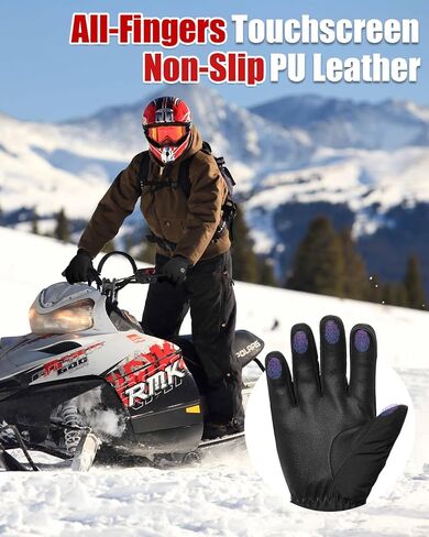 RIGWARL Waterproof Mens Women Gloves for Cold Weather, -5℉ Warm Winter Thermal Gloves with Touch Screen, Anti-Slip Lightweight Snow Gloves Winter for Driving Running Cycling Hiking in Kuwait