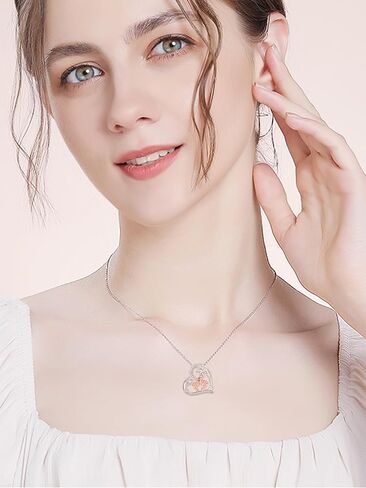 KINGWHYTE Flamingo Necklace for Women 925 Sterling Silver Necklace Pink Flamingo Necklace Flamingo Gifts for Women in Kuwait