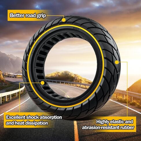 10x2.5 Inch Scooter Solid Tire for Segway Ninebot MAX G30/G30P/G30LP/G30D/G30E Gotrax G5/G6/G MAX Hiboy S2 MAX Electric Scooter Front or Rear Replacement 60/70-6.5 Rubber Tires (2 PCS) in Saudi Arabia