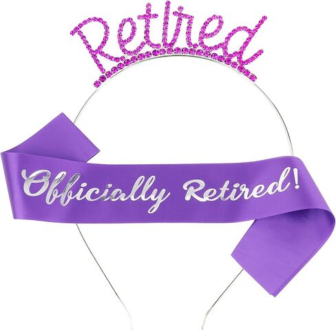 Semato Retirement Gift for Woman Retirement Sash & Retired Tiara Kit Happy Retirement Party Decorations Best Retirement Gifts in Saudi Arabia