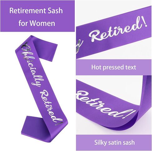 Semato Retirement Gift for Woman Retirement Sash & Retired Tiara Kit Happy Retirement Party Decorations Best Retirement Gifts in Saudi Arabia