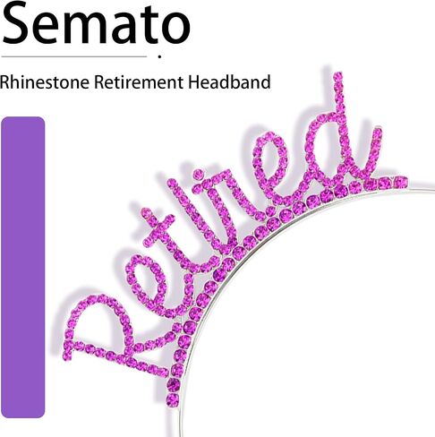 Semato Retirement Gift for Woman Retirement Sash & Retired Tiara Kit Happy Retirement Party Decorations Best Retirement Gifts in Saudi Arabia