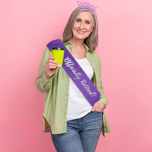 Semato Retirement Gift for Woman Retirement Sash & Retired Tiara Kit Happy Retirement Party Decorations Best Retirement Gifts in Saudi Arabia