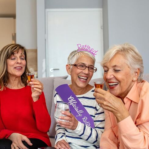 Semato Retirement Gift for Woman Retirement Sash & Retired Tiara Kit Happy Retirement Party Decorations Best Retirement Gifts in Saudi Arabia