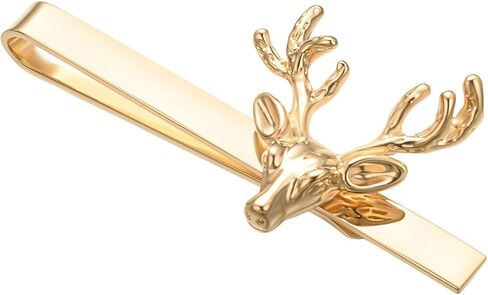 Christmas Tie Clips for Men 14k Gold Plated Silver Tie Pins with Cute Animal Deer/Lion/Dog/Cat Tie Bars Necktie Suit Tie Accessories Jewelry in Kuwait