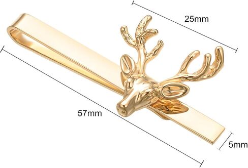 Christmas Tie Clips for Men 14k Gold Plated Silver Tie Pins with Cute Animal Deer/Lion/Dog/Cat Tie Bars Necktie Suit Tie Accessories Jewelry in Kuwait