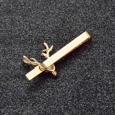 Christmas Tie Clips for Men 14k Gold Plated Silver Tie Pins with Cute Animal Deer/Lion/Dog/Cat Tie Bars Necktie Suit Tie Accessories Jewelry in Kuwait