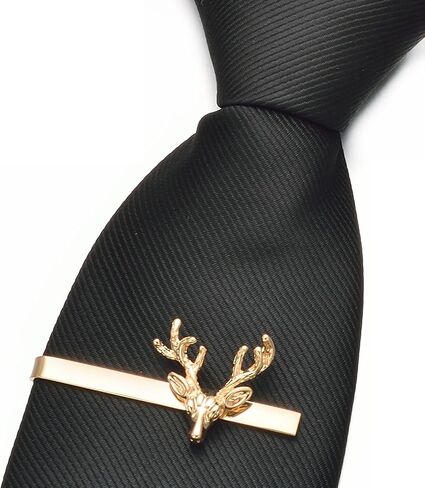 Christmas Tie Clips for Men 14k Gold Plated Silver Tie Pins with Cute Animal Deer/Lion/Dog/Cat Tie Bars Necktie Suit Tie Accessories Jewelry in Kuwait
