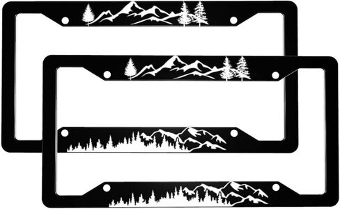 Cute Cherry License Plate Frames for Women Men, 2 Pack License Plate Covers Decorative Aluminum License Plate Holder Red Car Accessories in Saudi Arabia