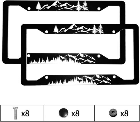 Cute Cherry License Plate Frames for Women Men, 2 Pack License Plate Covers Decorative Aluminum License Plate Holder Red Car Accessories in Saudi Arabia