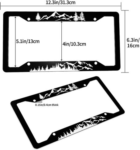Cute Cherry License Plate Frames for Women Men, 2 Pack License Plate Covers Decorative Aluminum License Plate Holder Red Car Accessories in Saudi Arabia