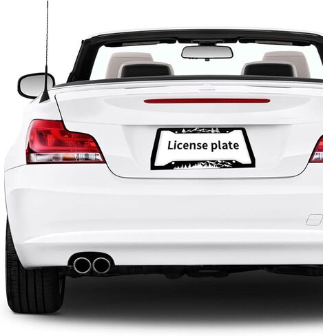 Cute Cherry License Plate Frames for Women Men, 2 Pack License Plate Covers Decorative Aluminum License Plate Holder Red Car Accessories in Saudi Arabia