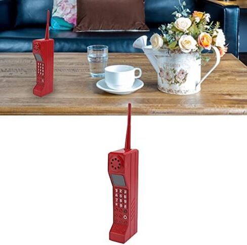 Estink Retro Brick Cell Phone Ornament, Retro Cellphone Model Old Fashioned Cellular Phone Model Ornament Vintage Simulation Photographic Props Stylized Ornaments for Home Stage (Black) in Saudi Arabia