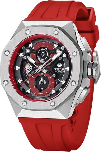 TSAR BOMBA Mens Watches Waterproof 50M Analog Chronograph Men’s Dress Business Work Watch Luxury Tonneau Watches for Men in Saudi Arabia