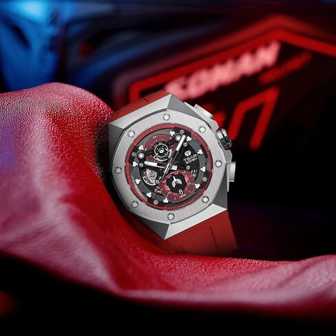 TSAR BOMBA Mens Watches Waterproof 50M Analog Chronograph Men’s Dress Business Work Watch Luxury Tonneau Watches for Men in Saudi Arabia