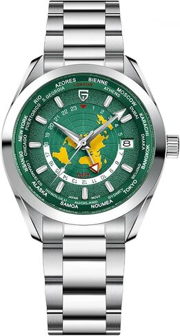 Pagani Design 1788 GMT Automatic Watches for Men High-end NH34 GMT Movement Stainless Steel Band 100M Waterproof Luxury Fashion Men's Watches with Dual Time Zone in Saudi Arabia