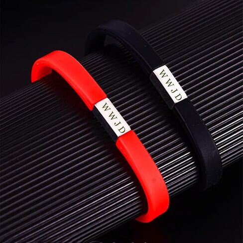 WWJD HWLF Bracelet for Men Women,4-sided engraved Sports Silicone Wristband What Would Jesus Do,He Would Love First Bracelets with Cross,Inspirational Religious Reminder Gift for Him Her in Kuwait