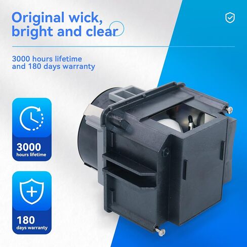 for Epson ELPLP87 PowerLite 535W /PowerLite 530 /PowerLite 525W /PowerLite 520 536Wi EB-536Wi EB-530 EB-2040 EB-2040W EB-2140W Replacement Projector Lamp Bulb with Housing in Kuwait