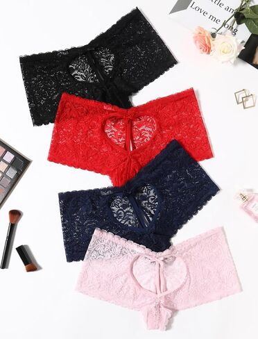 Avidlove Sexy Underwear For Women Lace BoyShorts Panties High Waist Panties Soft Cheeky Panties 1/4 Pack in Kuwait