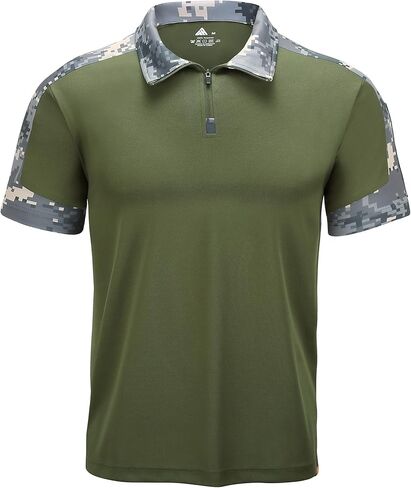 ZITY 2 Pack Mens Polo Shirts Short Sleeve Tactical Military Outdoor Sports Shirts in Saudi Arabia